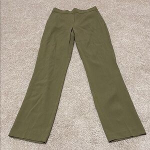 Aritzia Olive Green Straight-Leg Pants